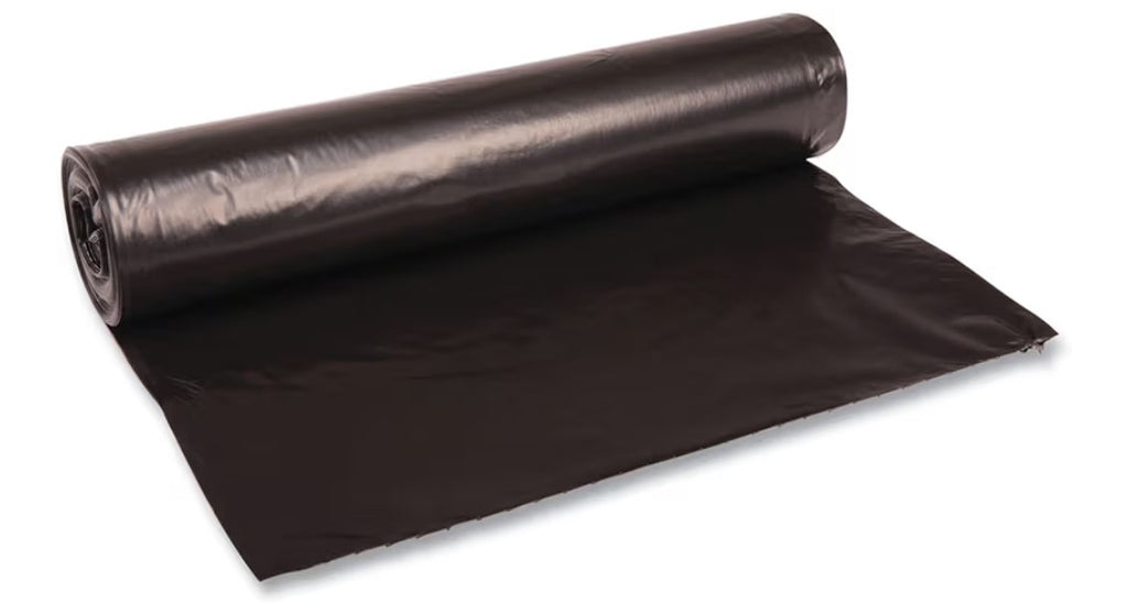 Boardwalk 517 SH-Grade Repro Can Liners, 40x46, 45gal, 1.2mil, Black, 10 Bag/Roll, 10 Roll/CT